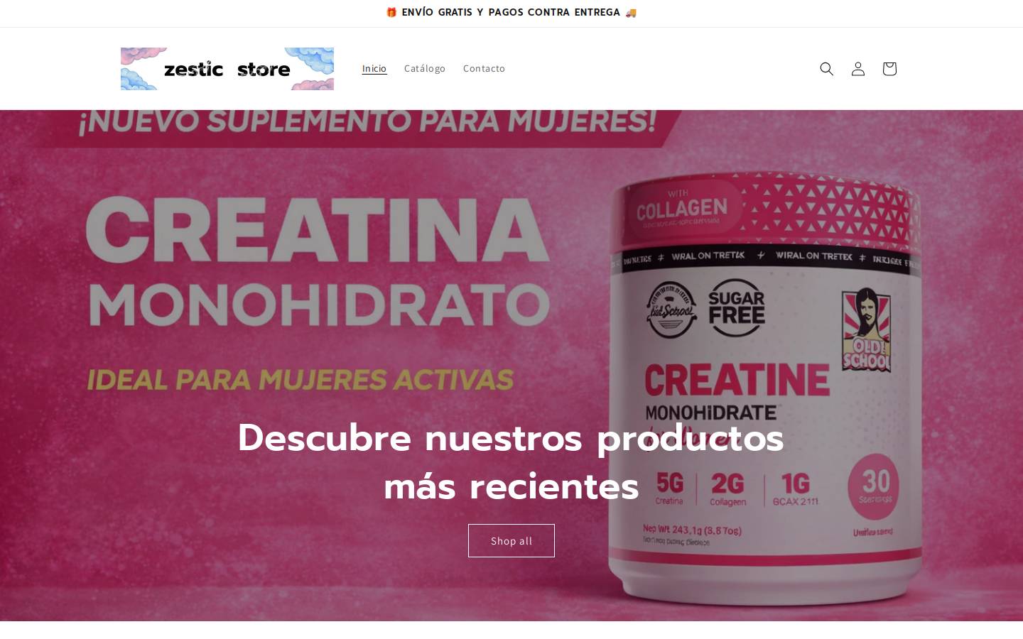 zesticstore.com homepage screenshot