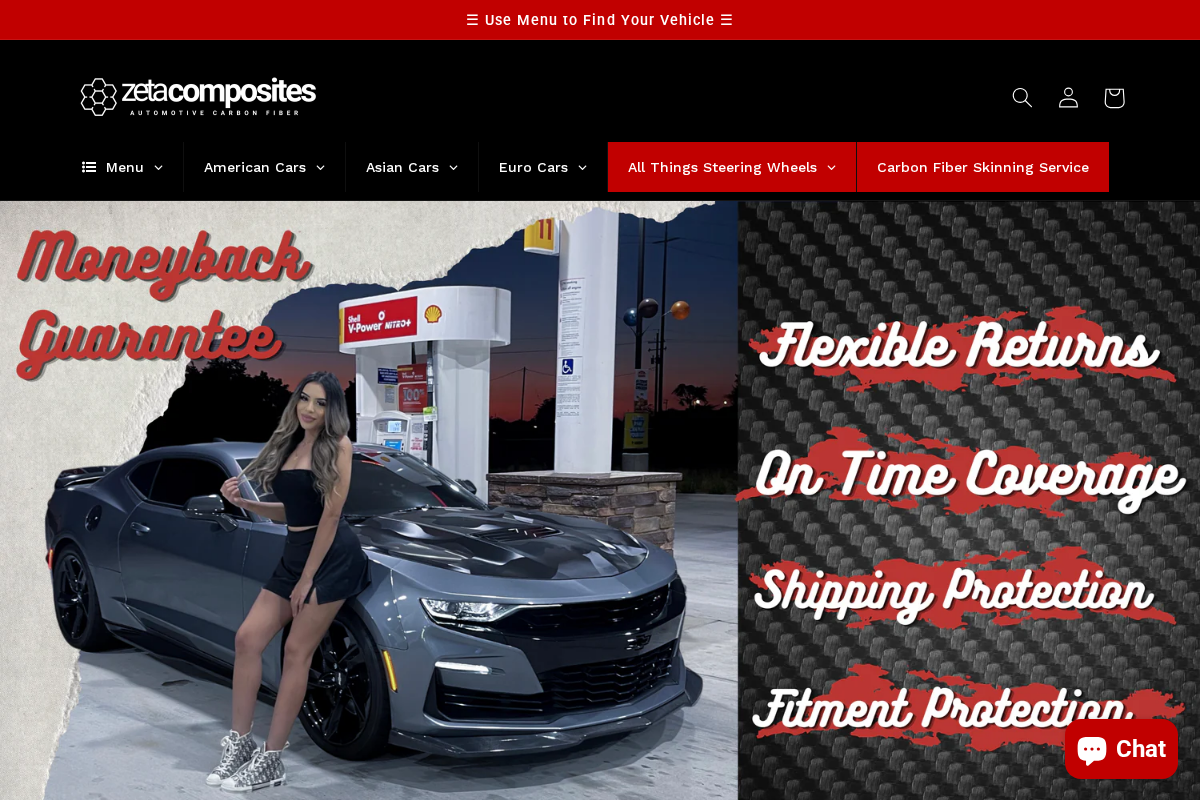 Zetacomposites homepage screenshot