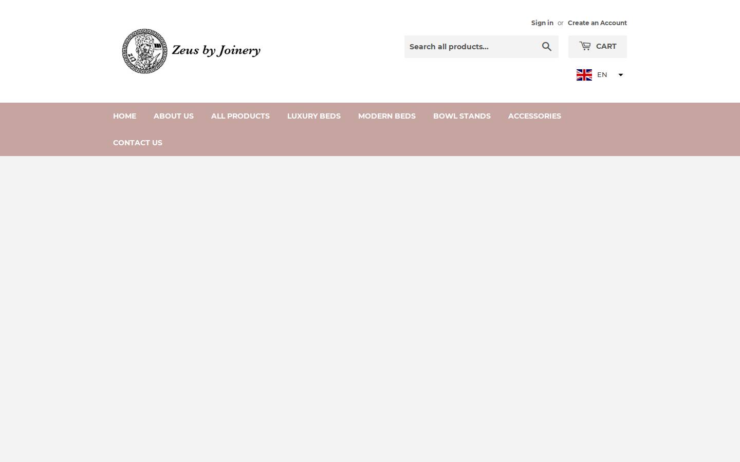 zeusbyjoinery.com homepage screenshot