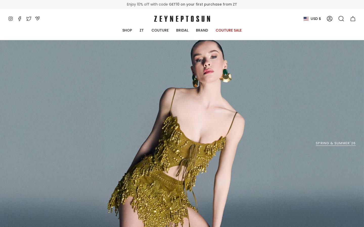 zeyneptosun.com homepage screenshot