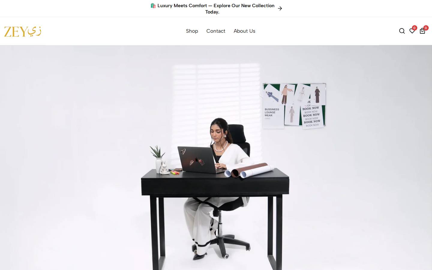 zeyofficial.com homepage screenshot