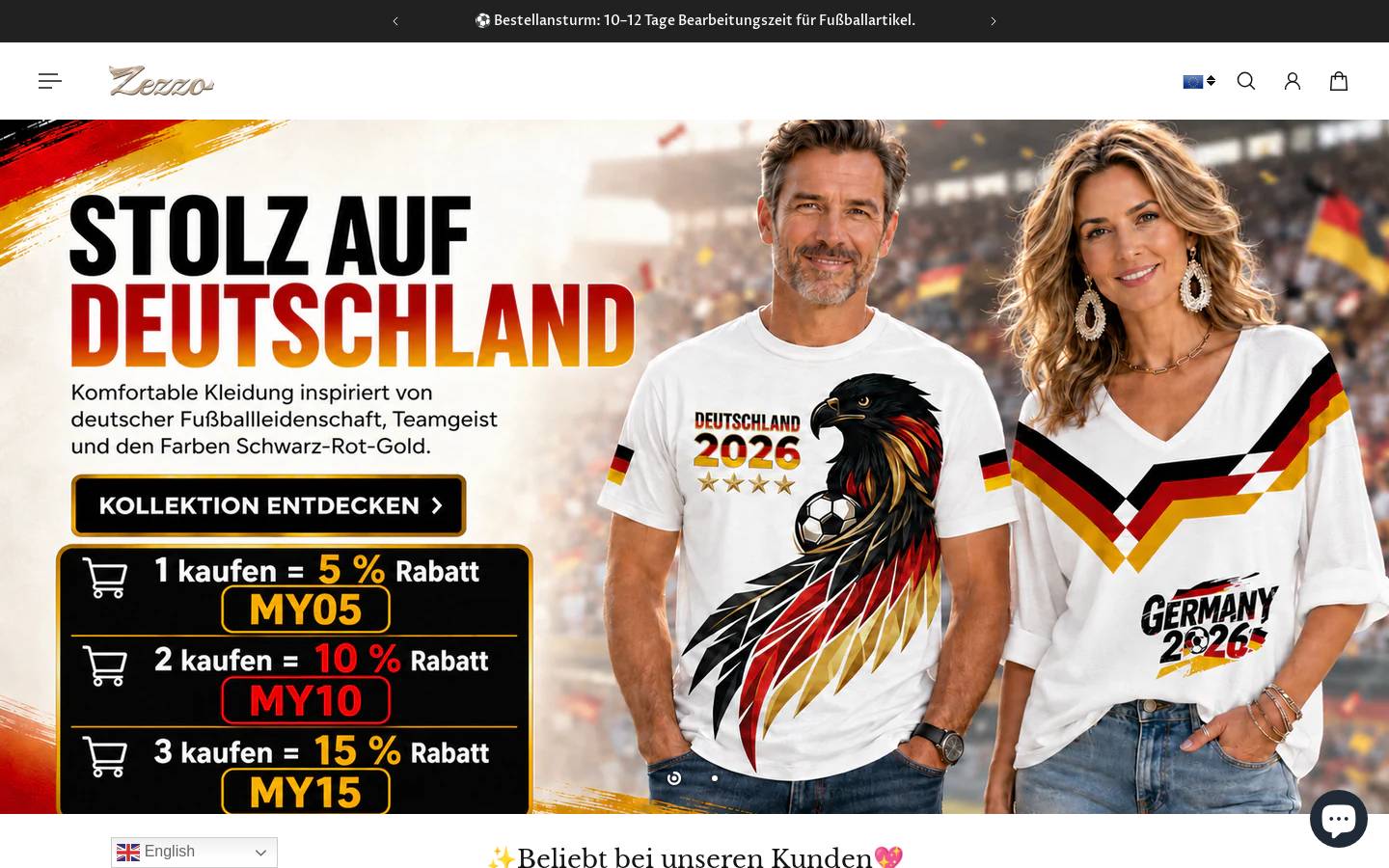 Zezzo homepage screenshot