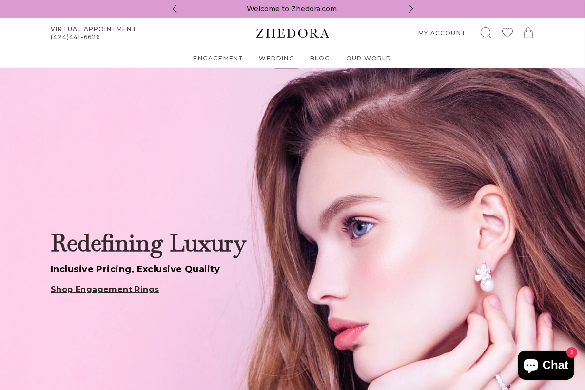 Zhedora homepage screenshot