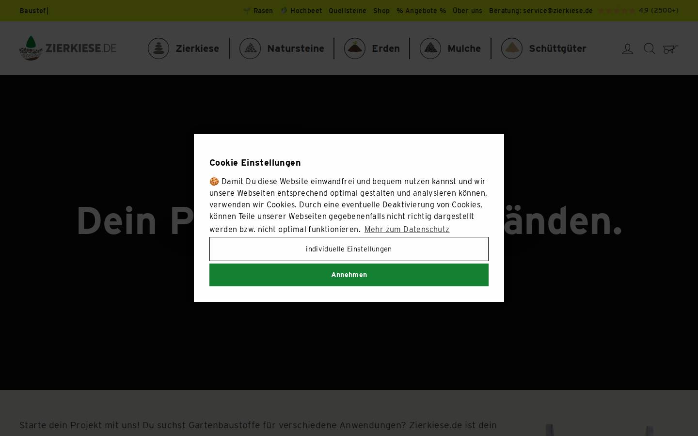 Zierkiese.de homepage screenshot