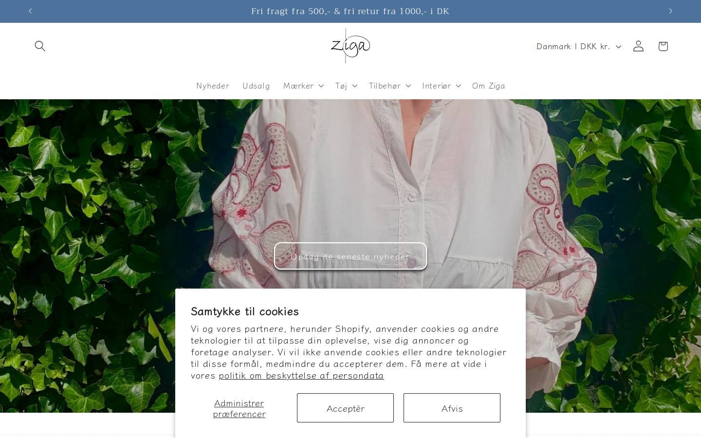 Ziga homepage screenshot
