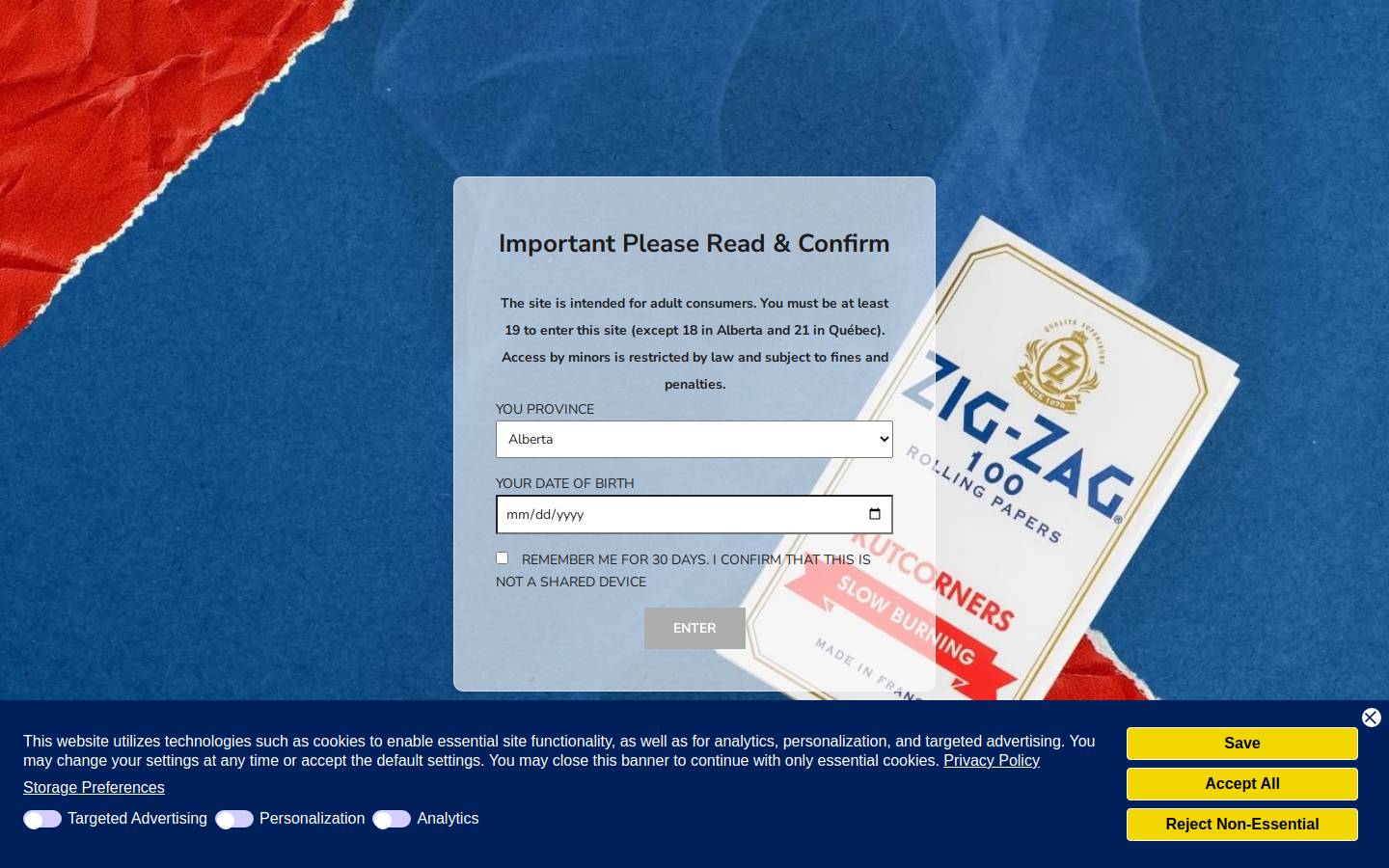 Zig Zag homepage screenshot