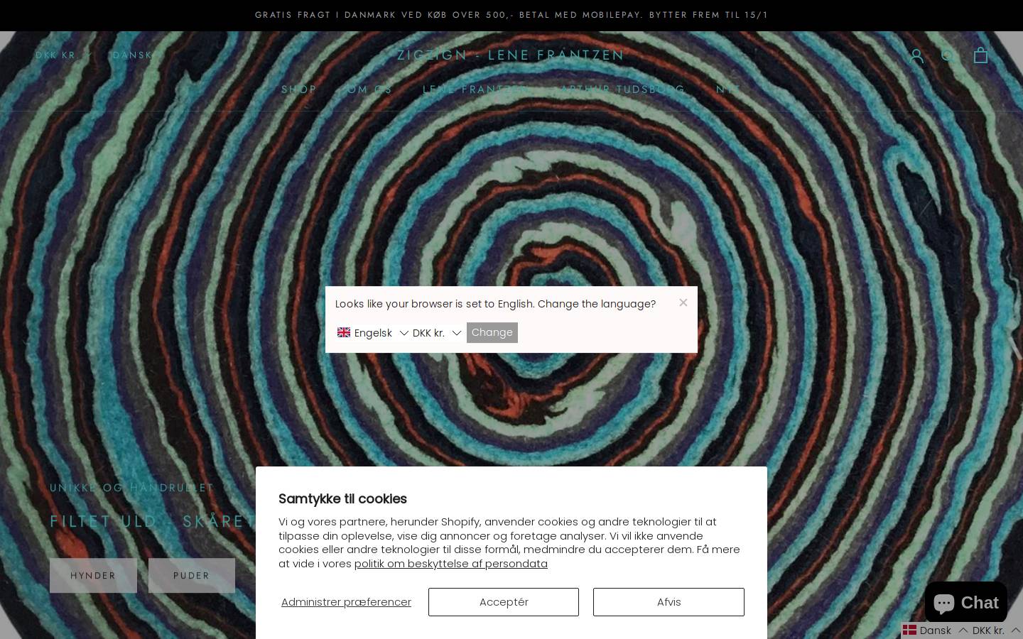 zigzign.dk homepage screenshot