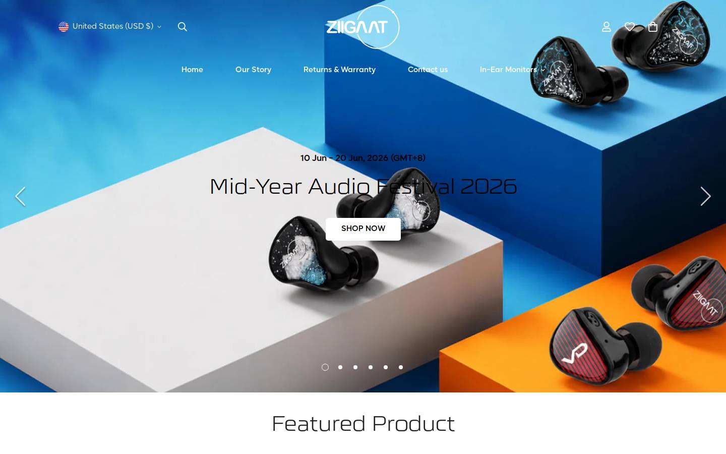 ziigaat.com homepage screenshot
