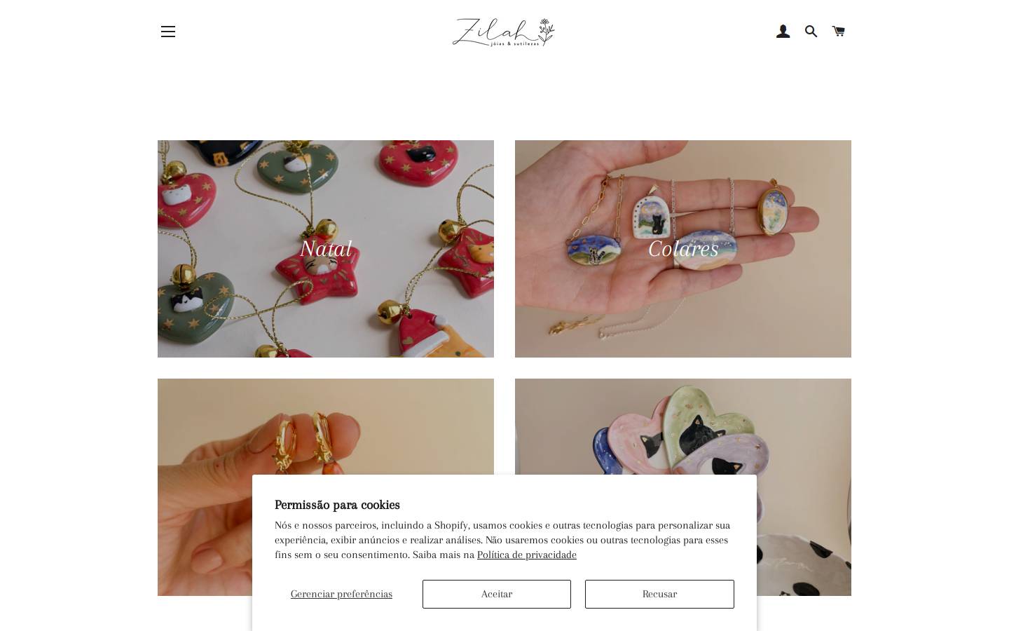 zilahjoias.com homepage screenshot