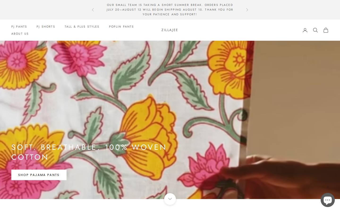 zillajee.com homepage screenshot