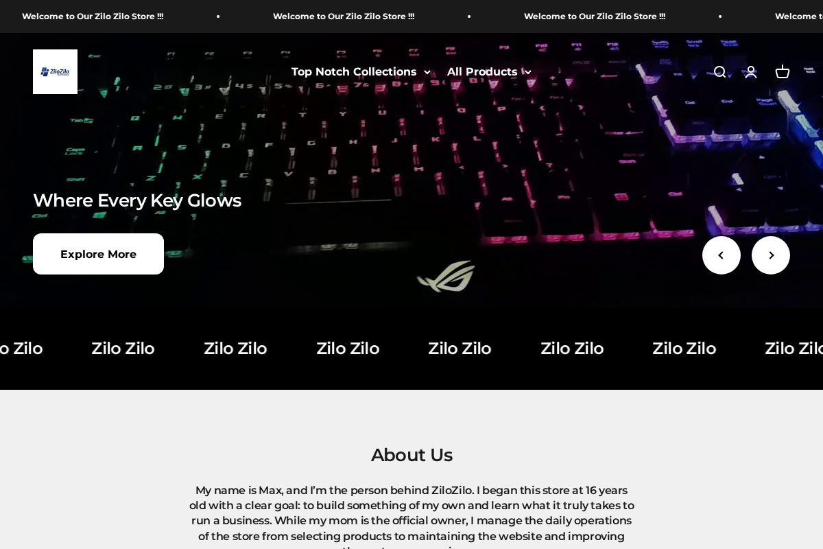 ZiloZilo homepage screenshot