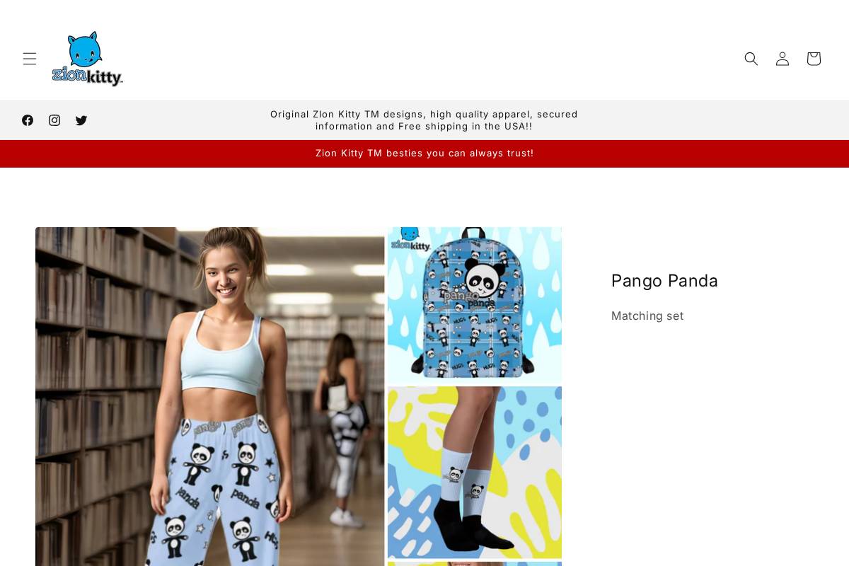 zionkitty.com homepage screenshot