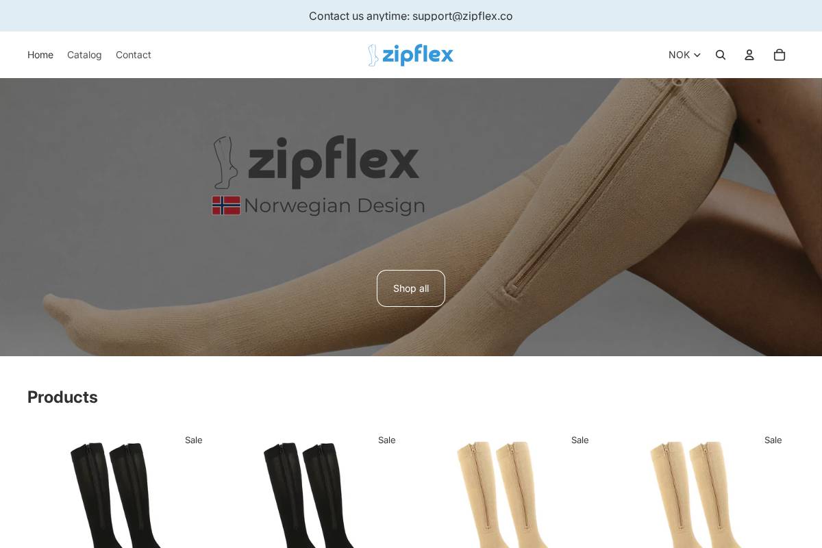 Zipflex homepage screenshot