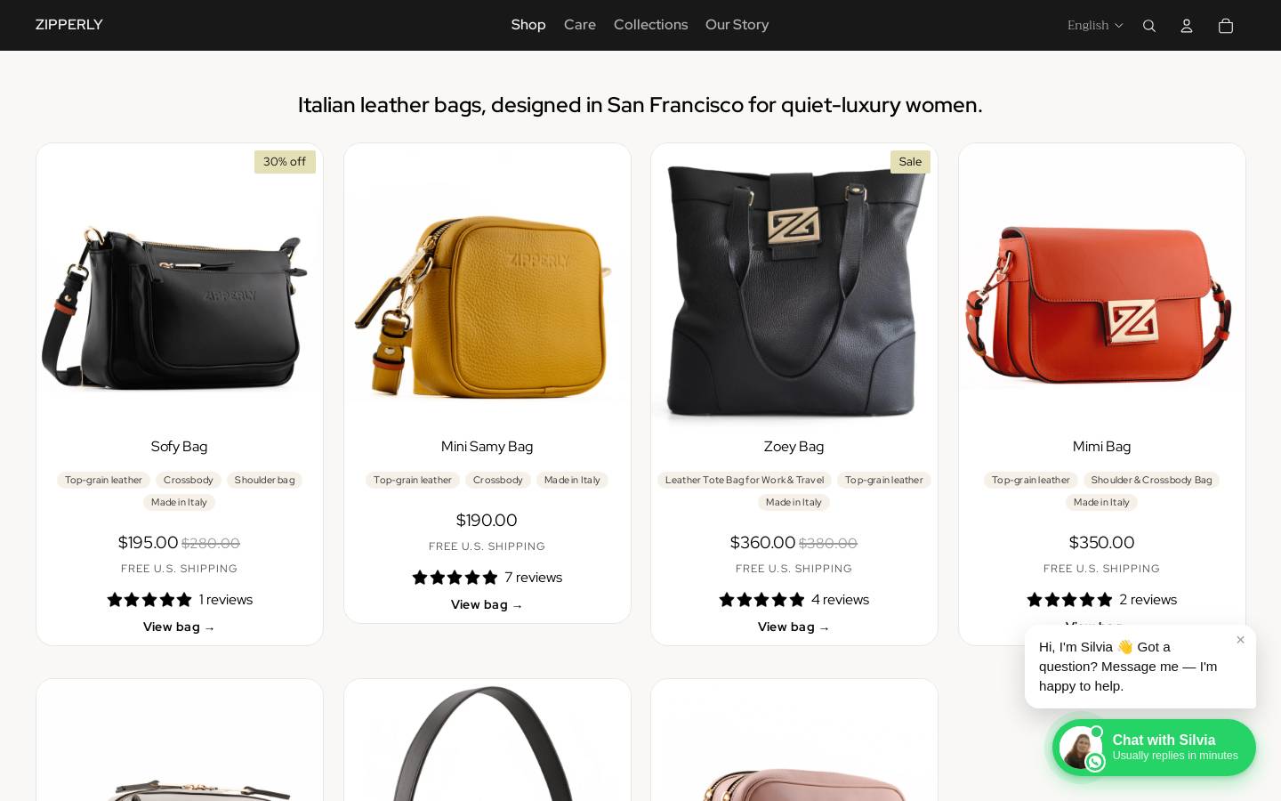 Zipperly homepage screenshot