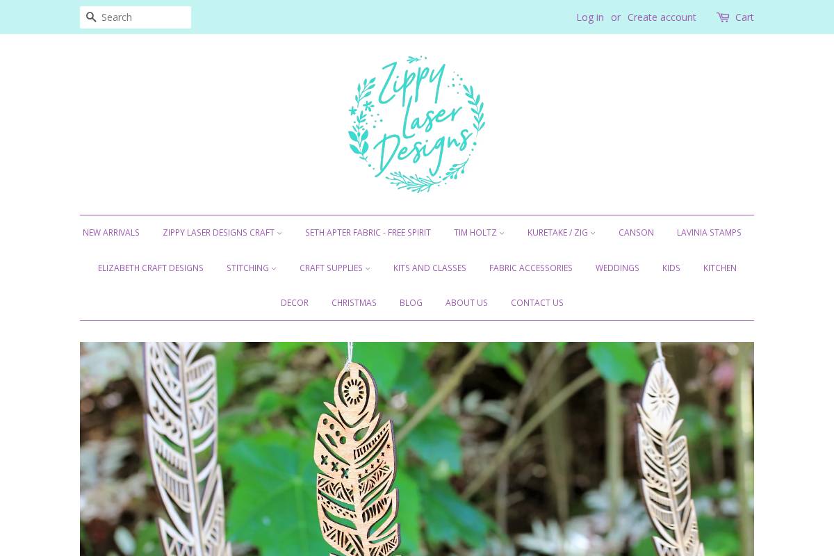 zippylaserdesigns.com homepage screenshot