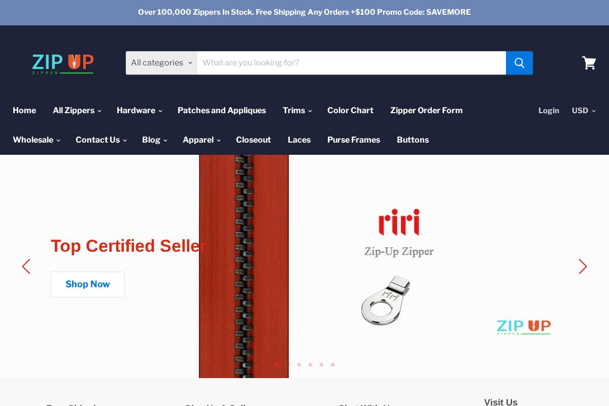 zipupzipper.net homepage screenshot