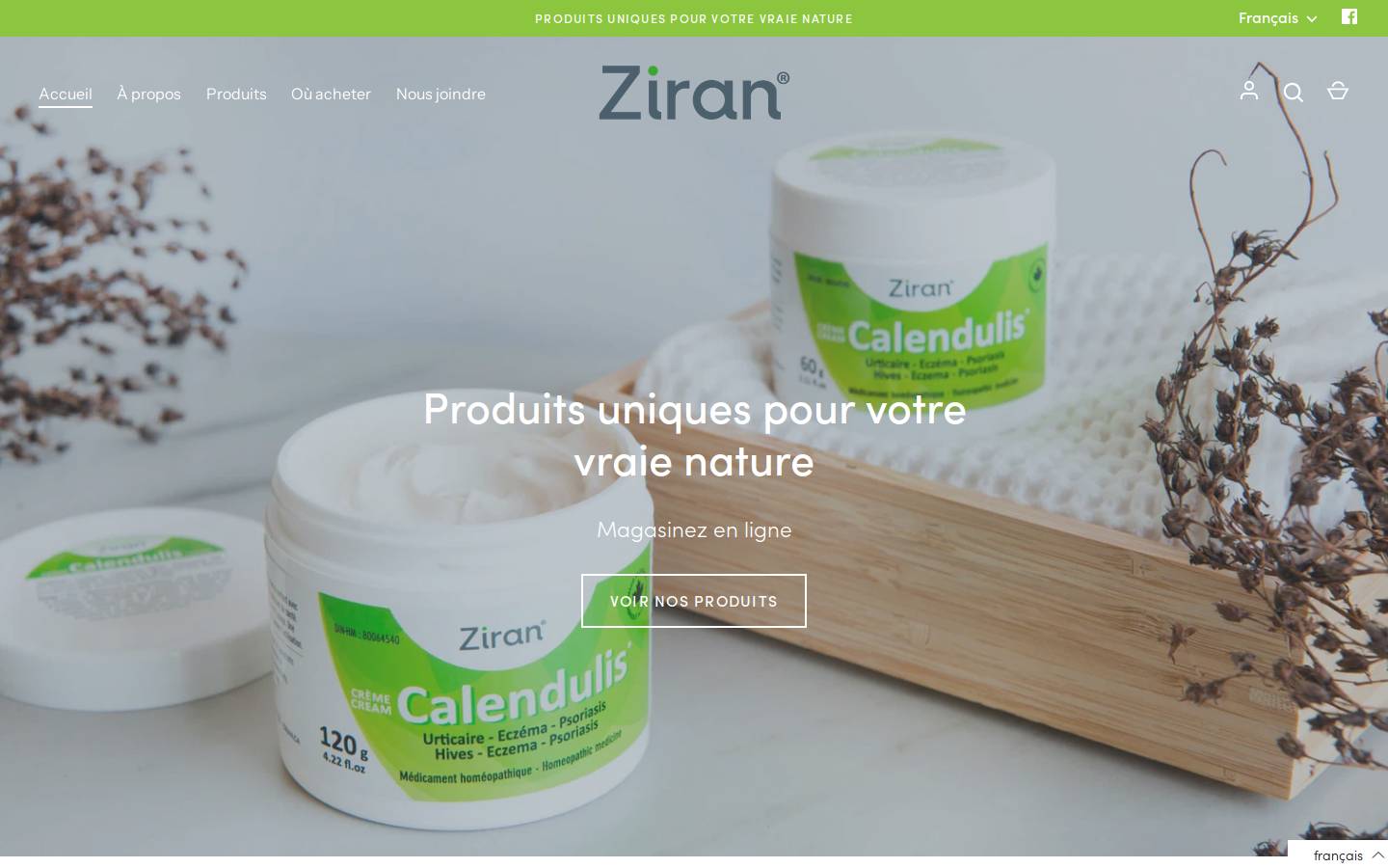 ziran.ca homepage screenshot