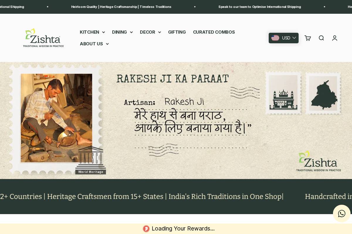 zishta.com homepage screenshot