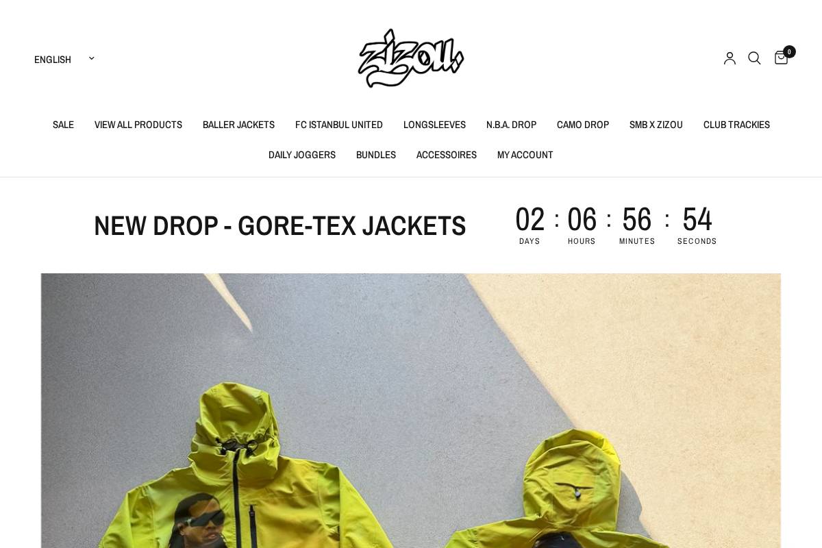 zizouclothing.com homepage screenshot