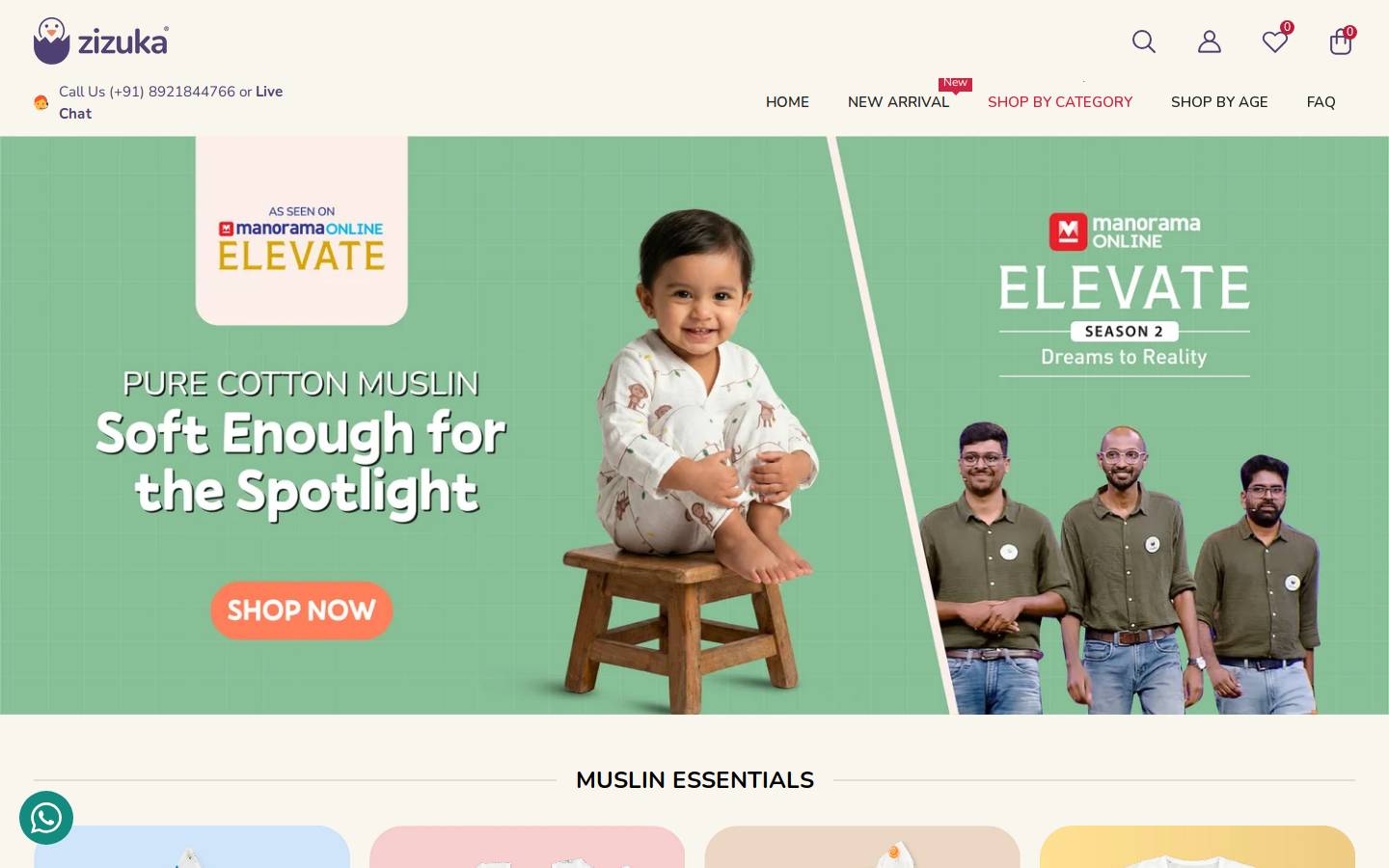 zizuka.in homepage screenshot