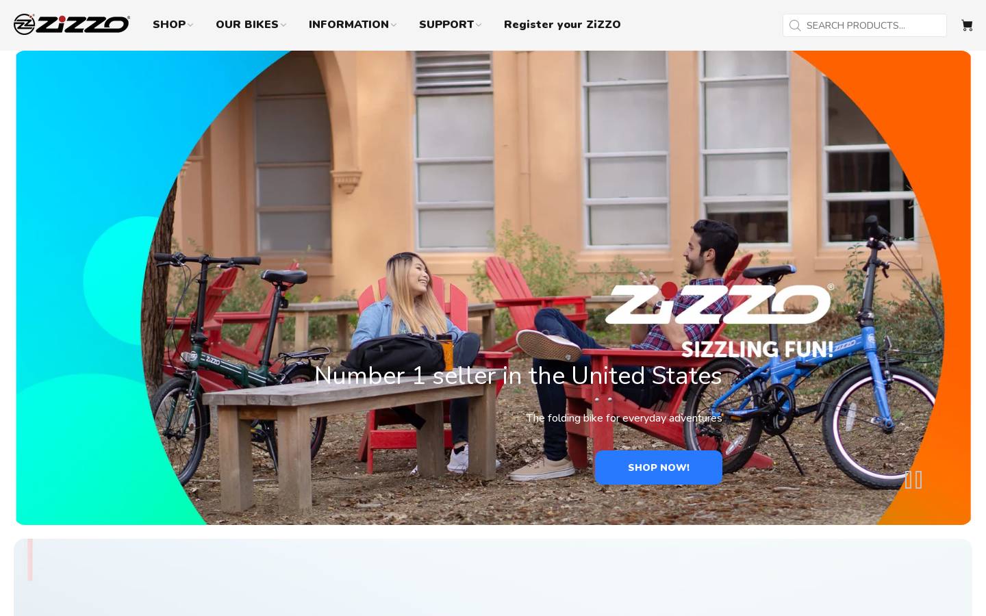 ZiZZO.bike homepage screenshot