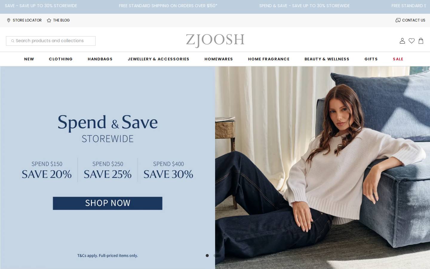 zjoosh.com.au homepage screenshot