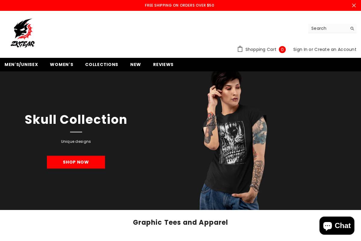 ZKGEAR homepage screenshot