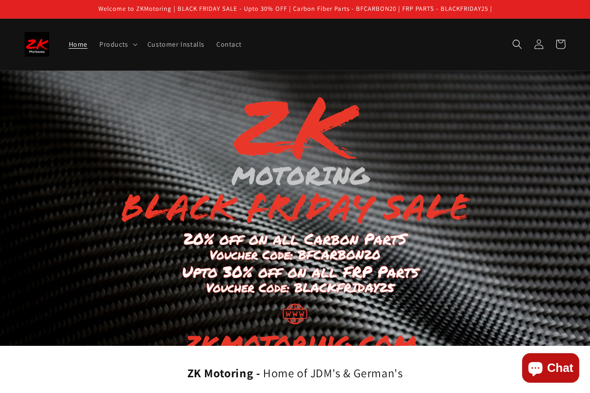 zkmotoring.com homepage screenshot
