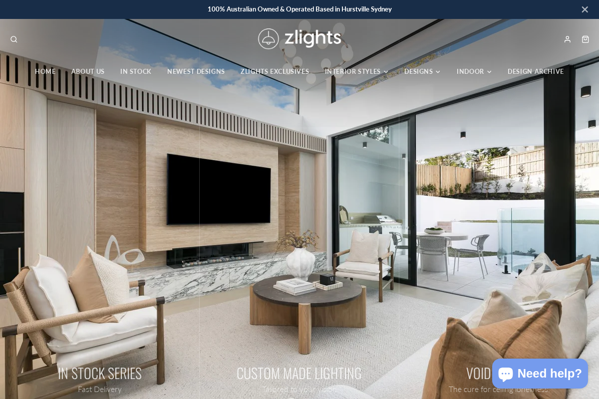 zlights homepage screenshot