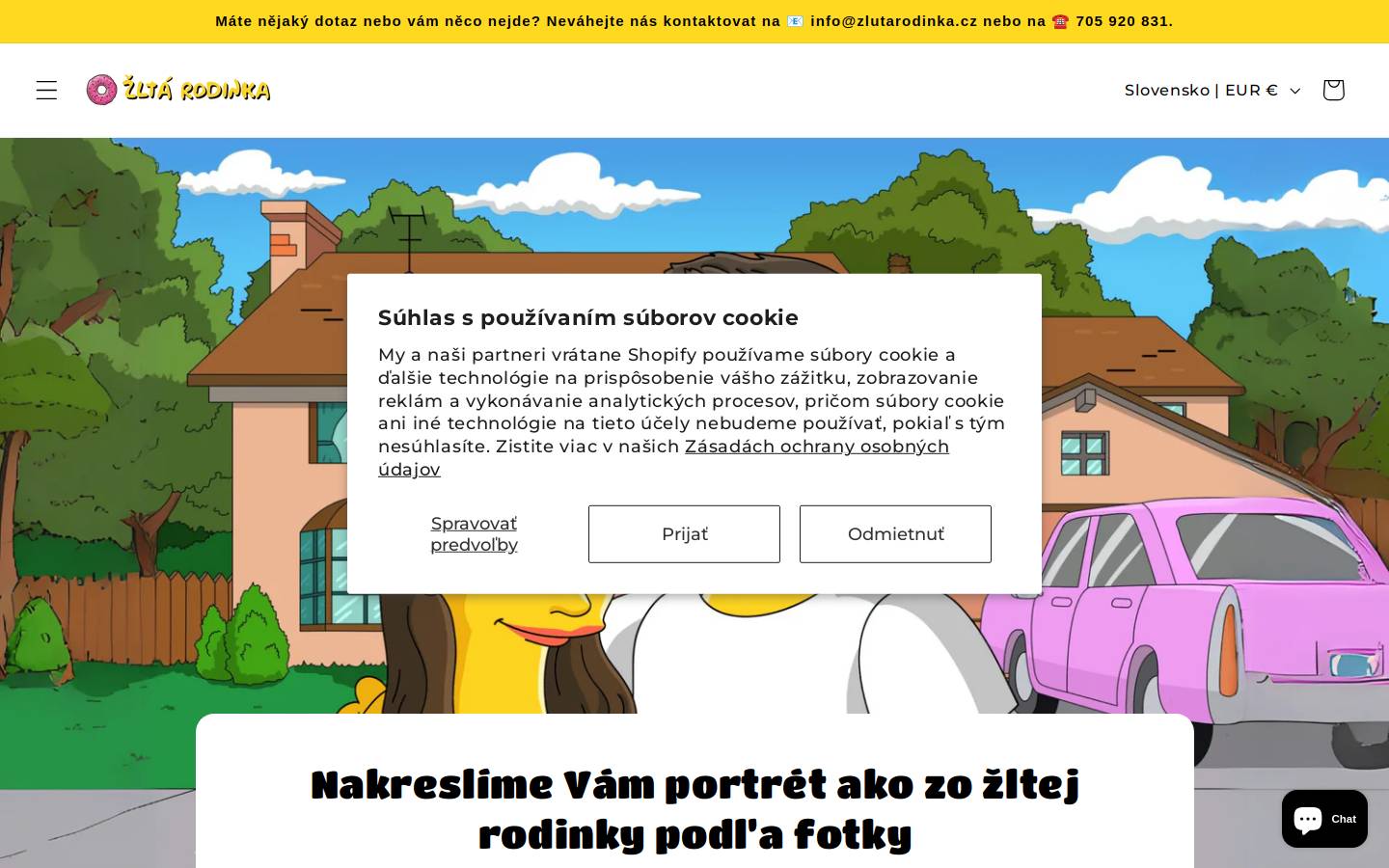 zltarodinka.sk homepage screenshot
