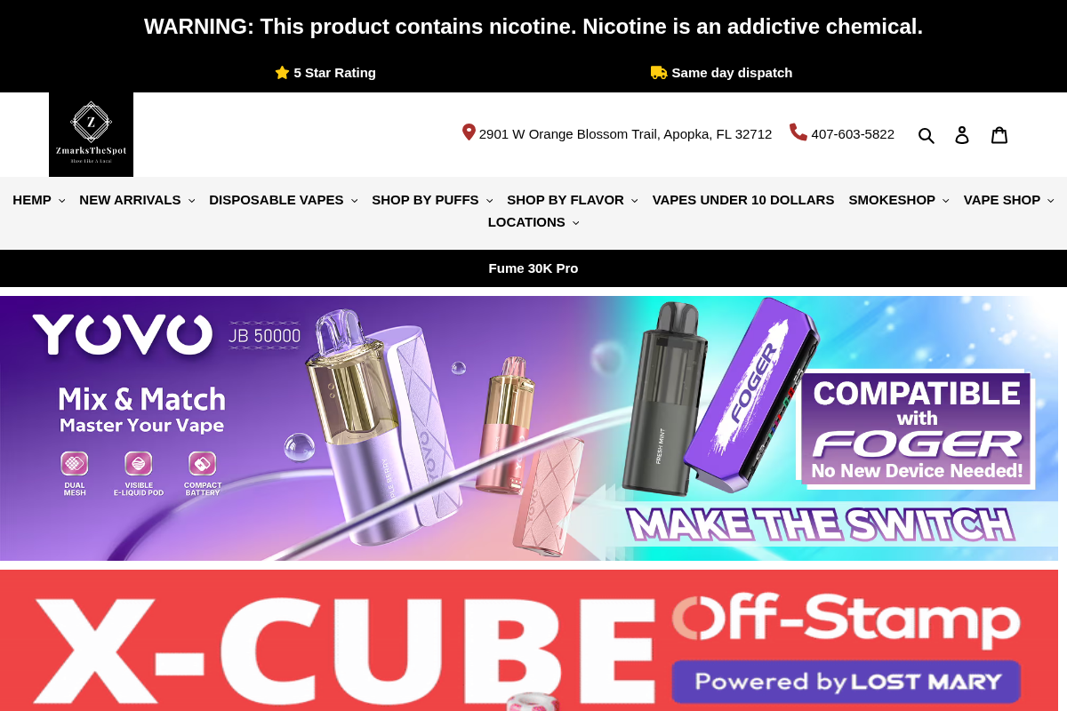 zmarksthespot.com homepage screenshot