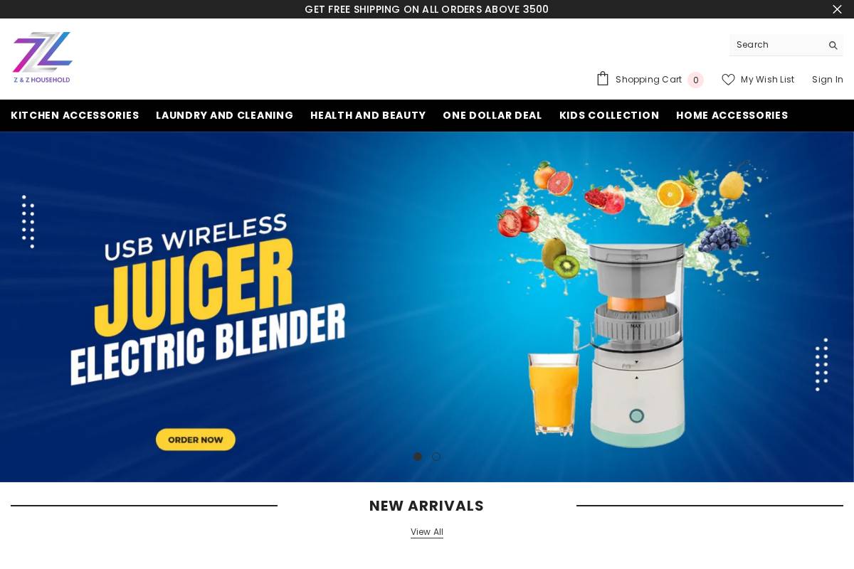 znzhousehold.com homepage screenshot