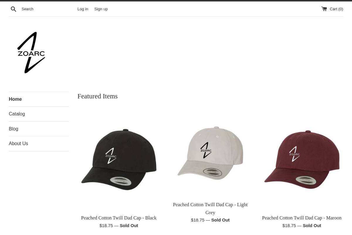 zoarc.co homepage screenshot