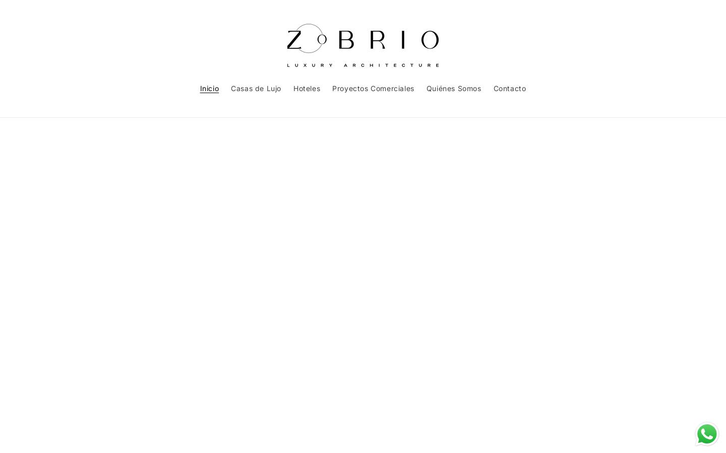 zobrioluxuryarchitecture.com homepage screenshot