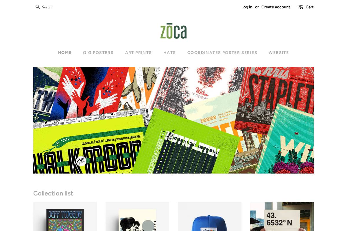 zocashop.ca homepage screenshot