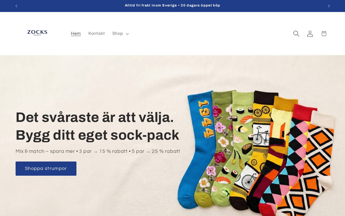zocks.se homepage screenshot