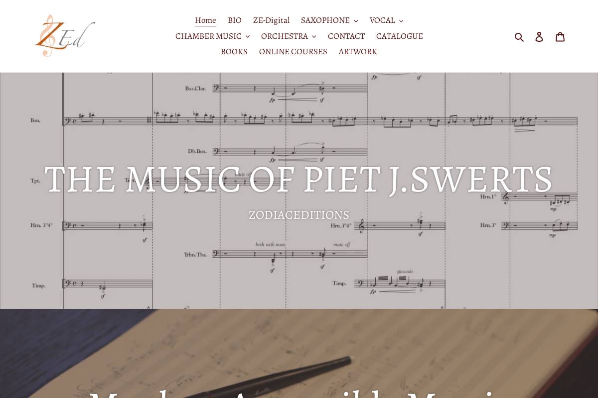 zodiaceditions.com homepage screenshot