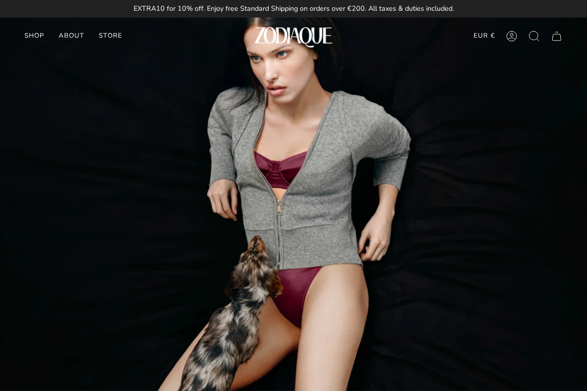 ZODIAQUE STUDIOS homepage screenshot