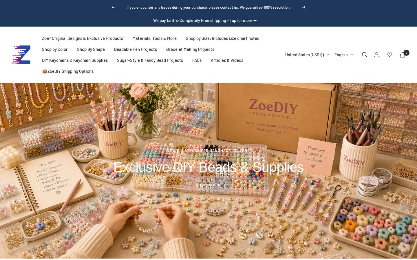 zoediy.com homepage screenshot