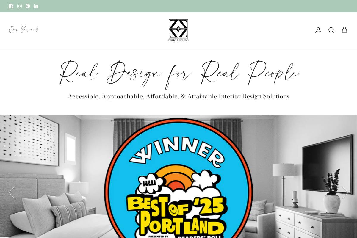 zohodesigns.com homepage screenshot