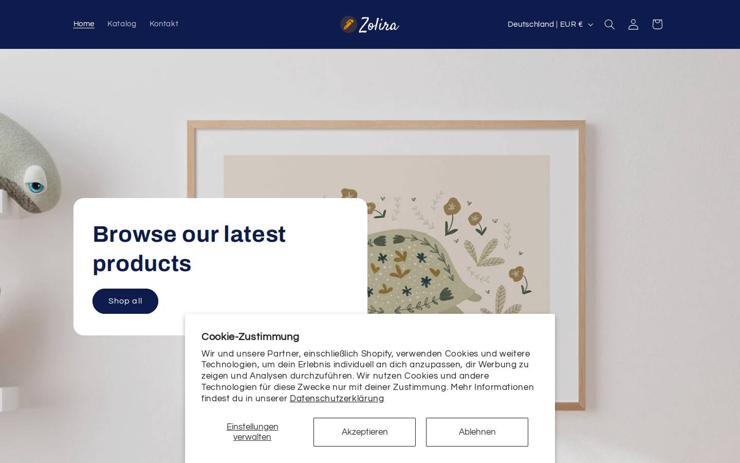 zolira.shop homepage screenshot