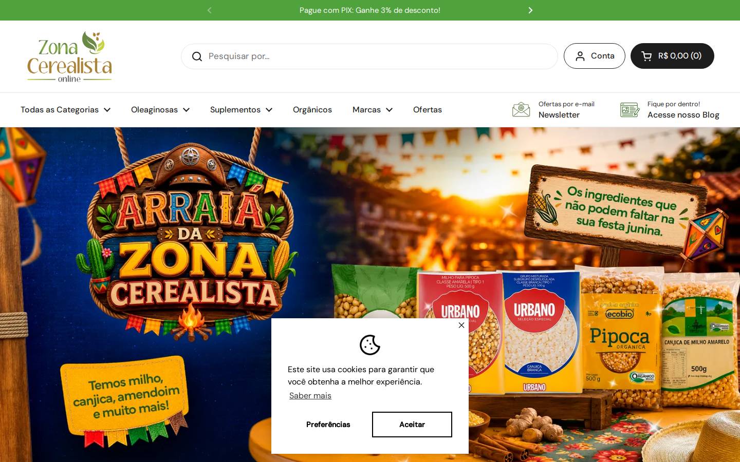 zonacerealistasp.com.br homepage screenshot