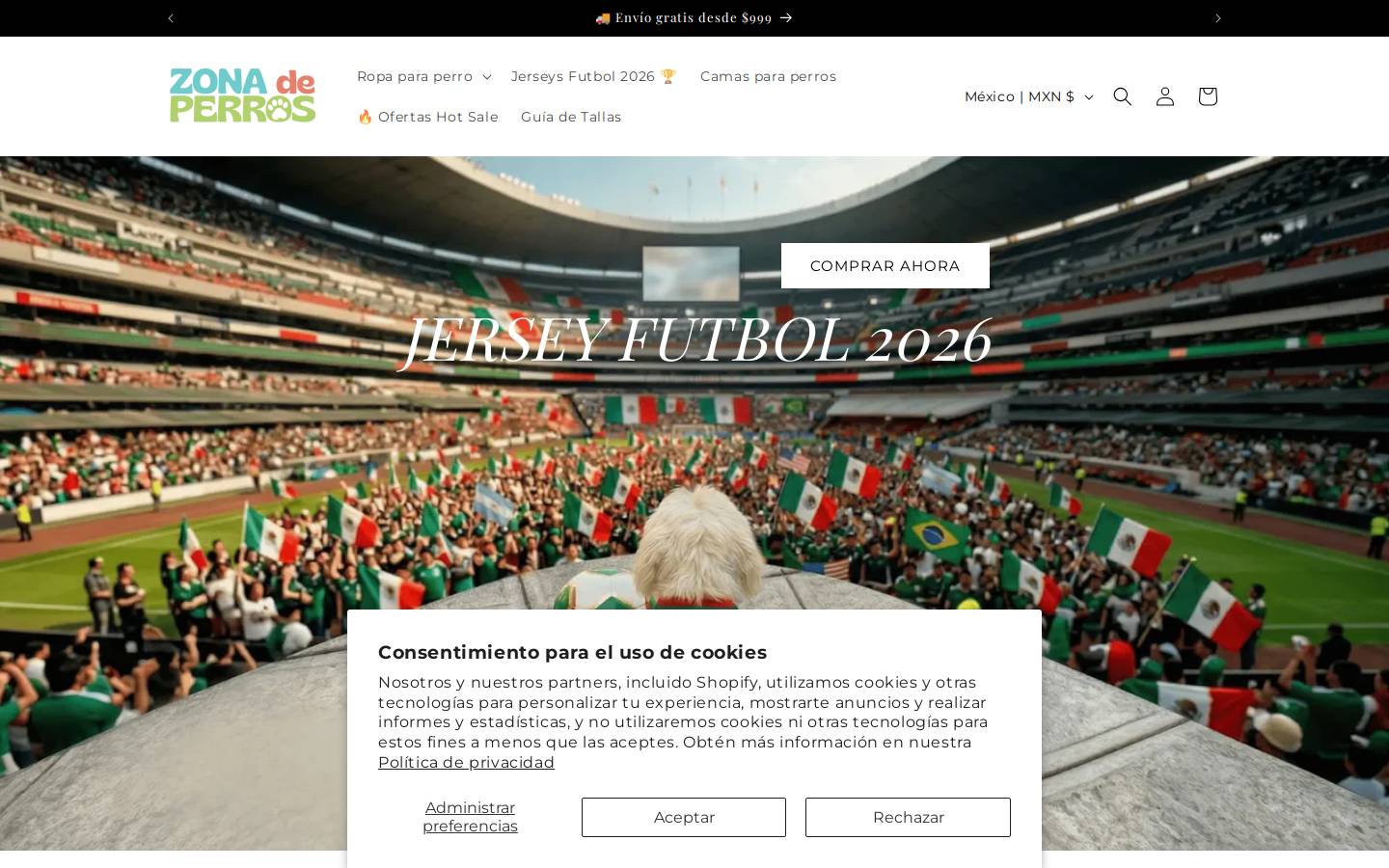 zonadeperros.com homepage screenshot