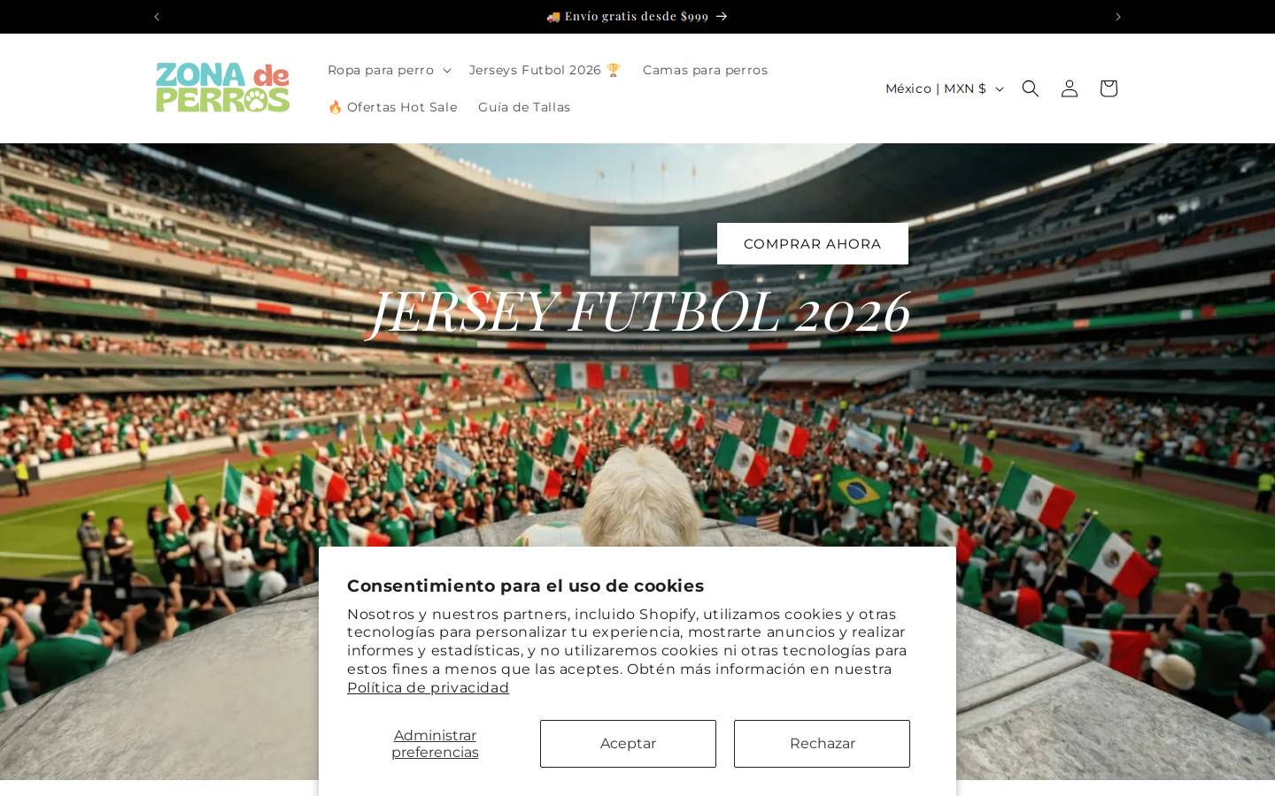zonadeperros.mx homepage screenshot