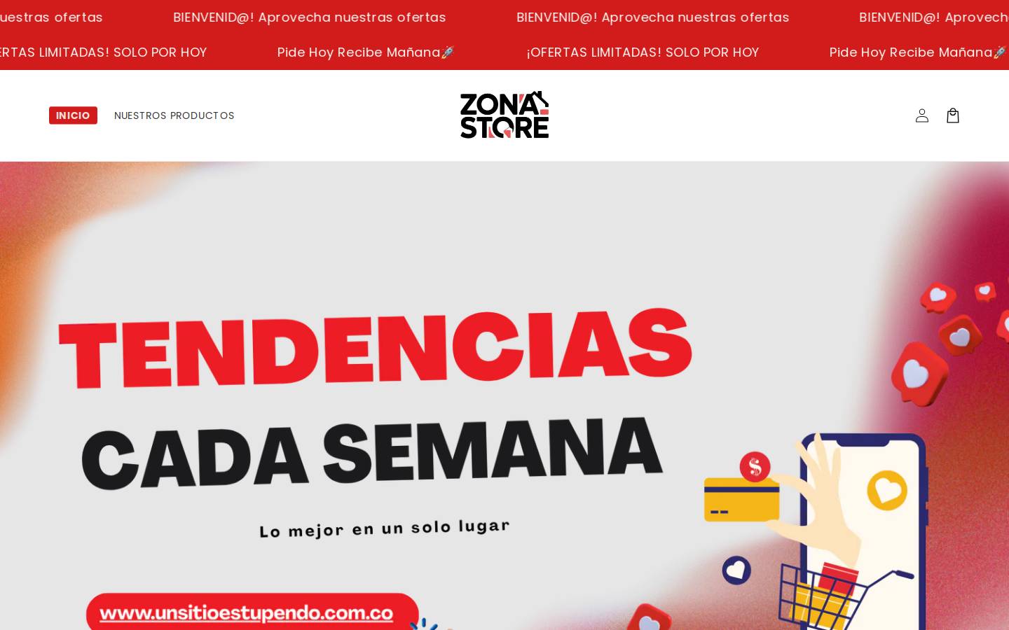 zonastore.online homepage screenshot