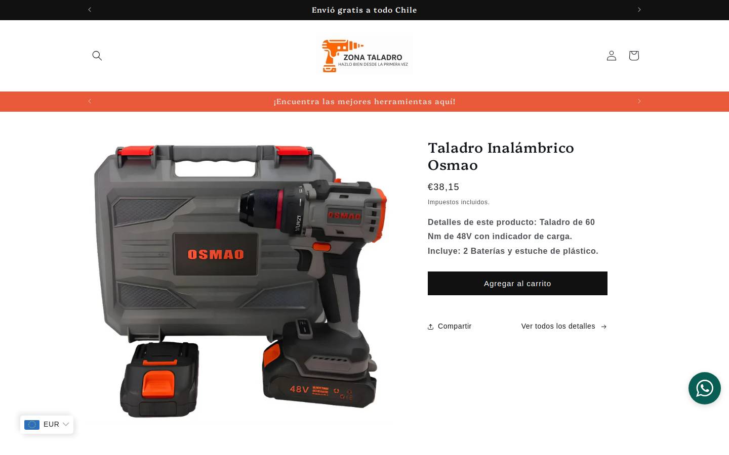 zonataladro.shop homepage screenshot