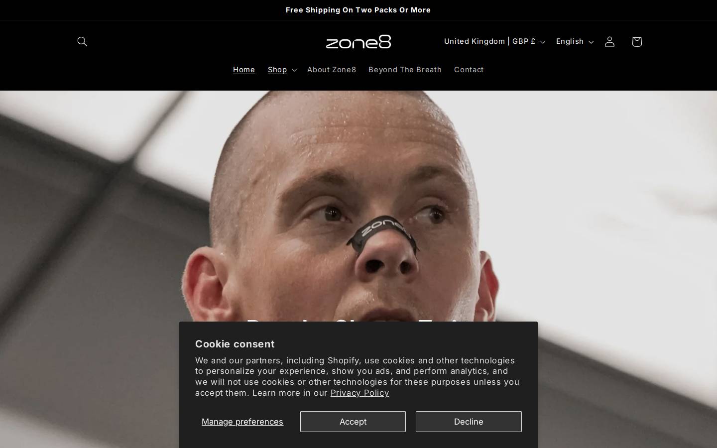 Zone Eight homepage screenshot