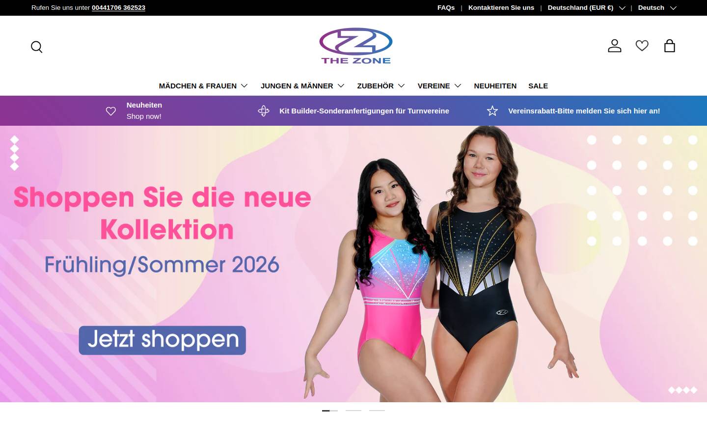 zone-gym.de homepage screenshot