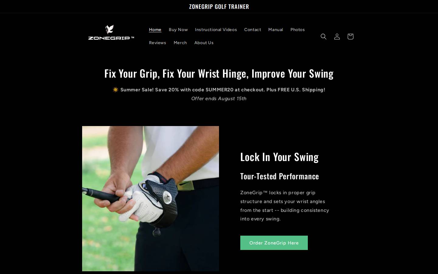 zonegrip.com homepage screenshot
