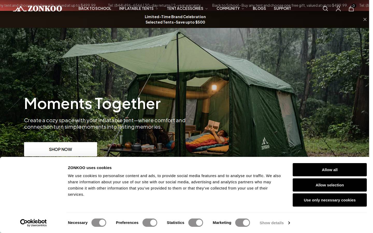 Zonkoo homepage screenshot